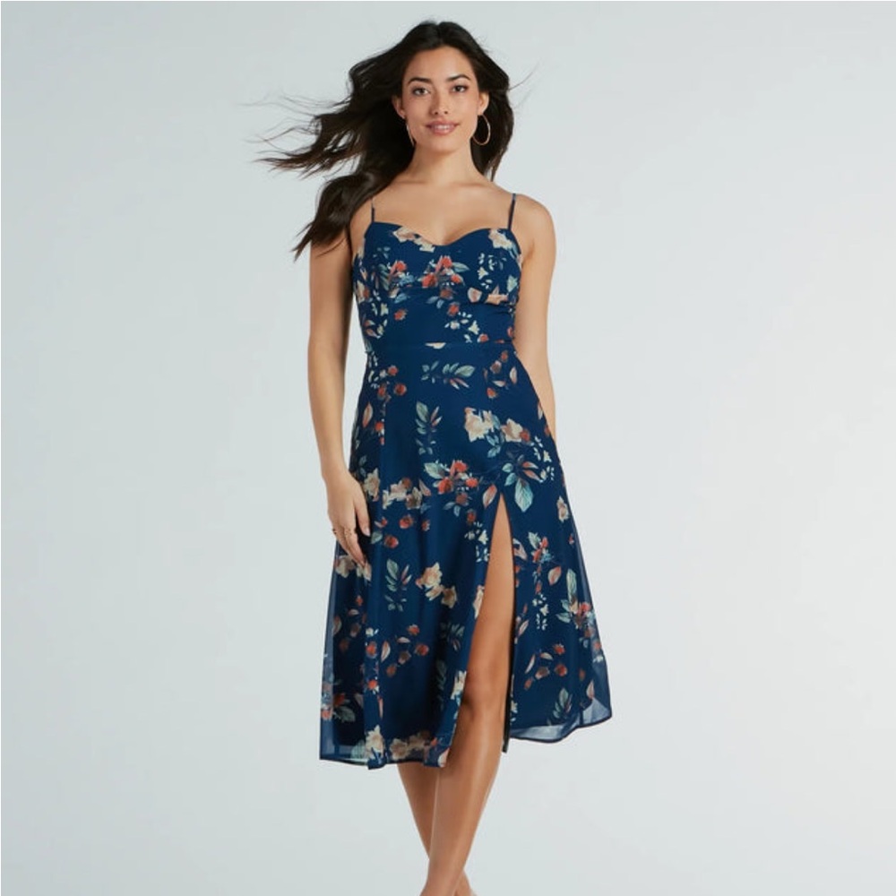 Windsor navy floral dress